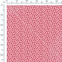 Tissu - Pois rouges sur fond rose