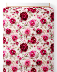 Tissu - 3D fleurs broderie