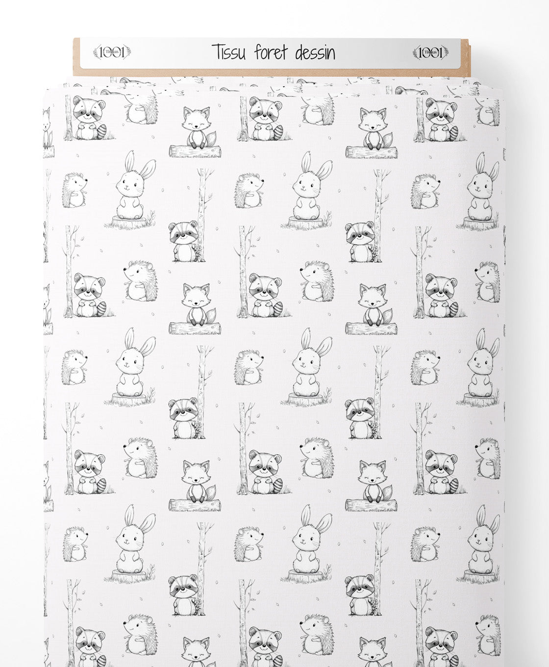 Tissu - Forêt dessin