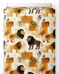 Tissu - Lion abstrait