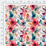 Tissu - Musique et fleurs