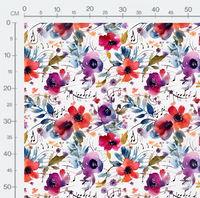 Tissu - Musique et fleurs 11