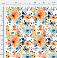 Tissu - Musique et fleurs 14