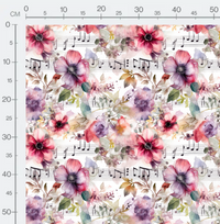 Tissu - Musique et fleurs 6