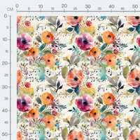 Tissu - Musique et fleurs 7