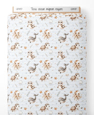 Tissu - océan mignon rayure