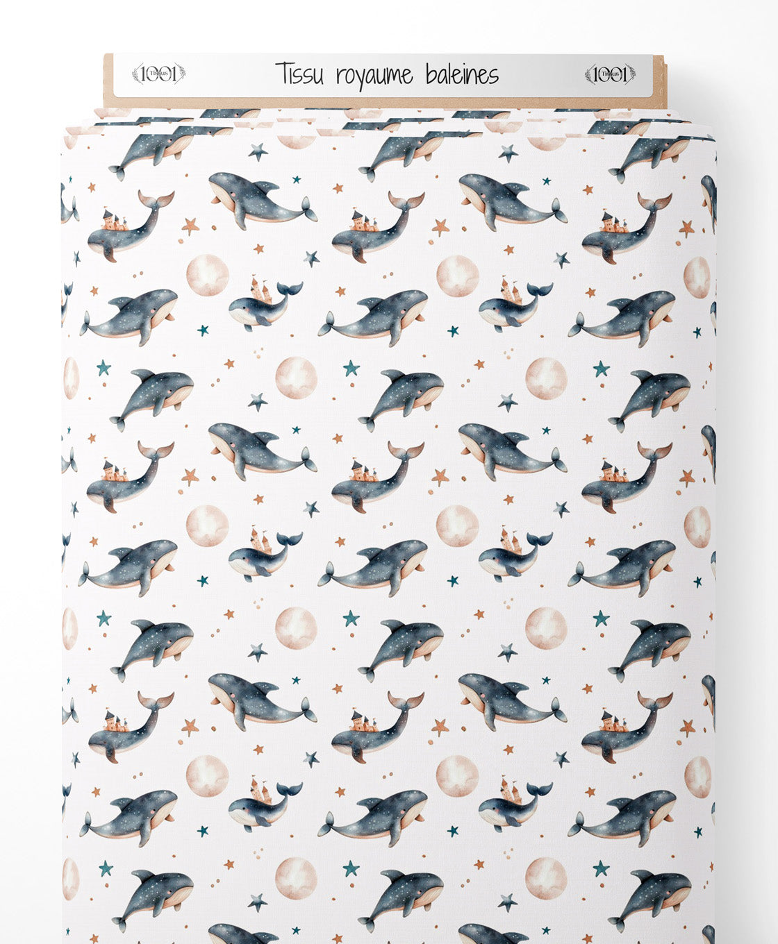 Tissu - Royaume baleine