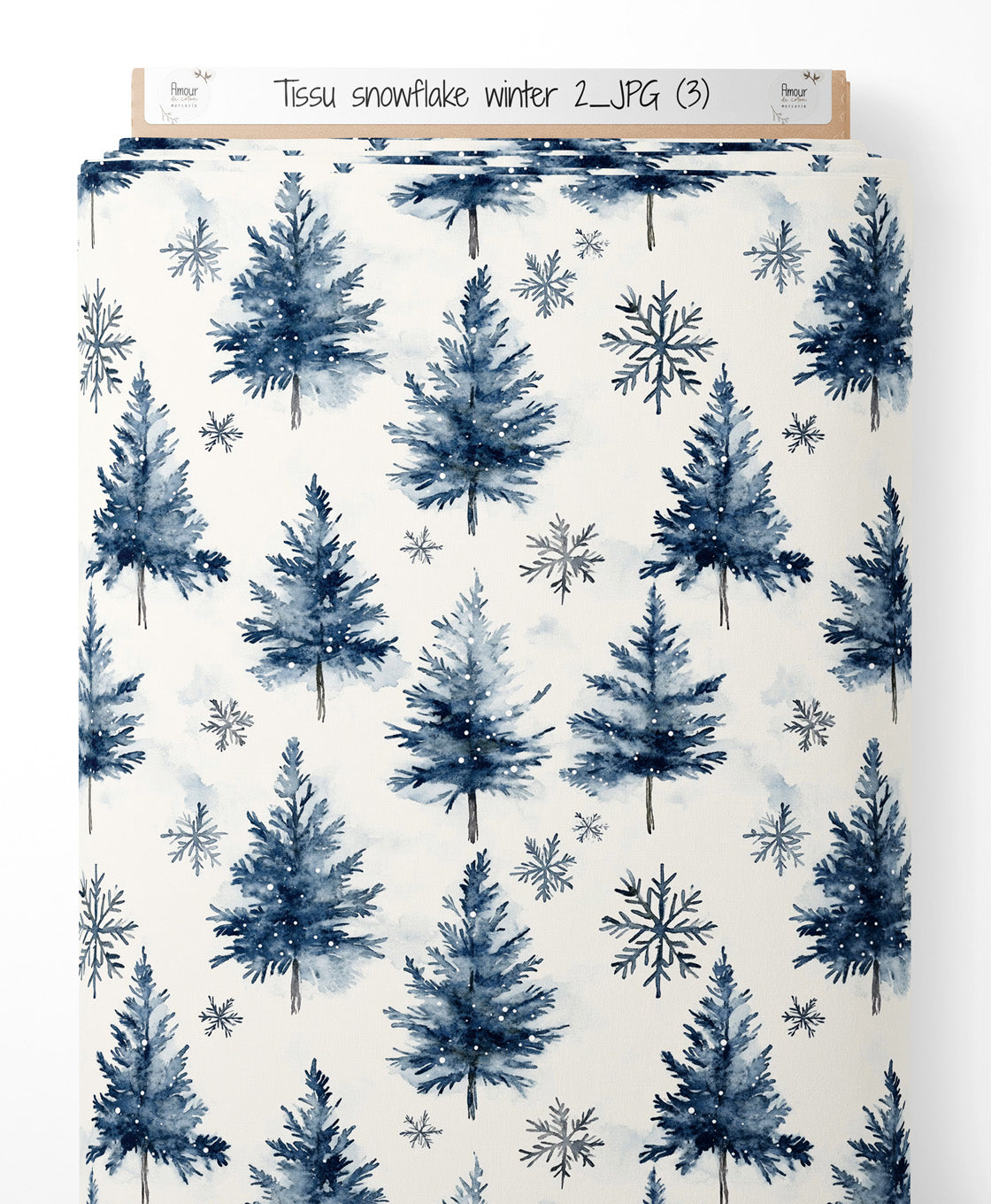 Tissu - Snowflake winter 2