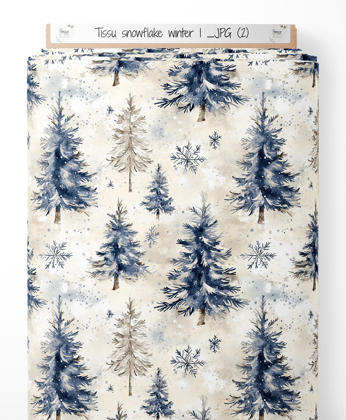 Tissu - Snowflake winter 1