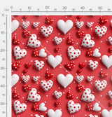 Tissu - 3D coeurs 11