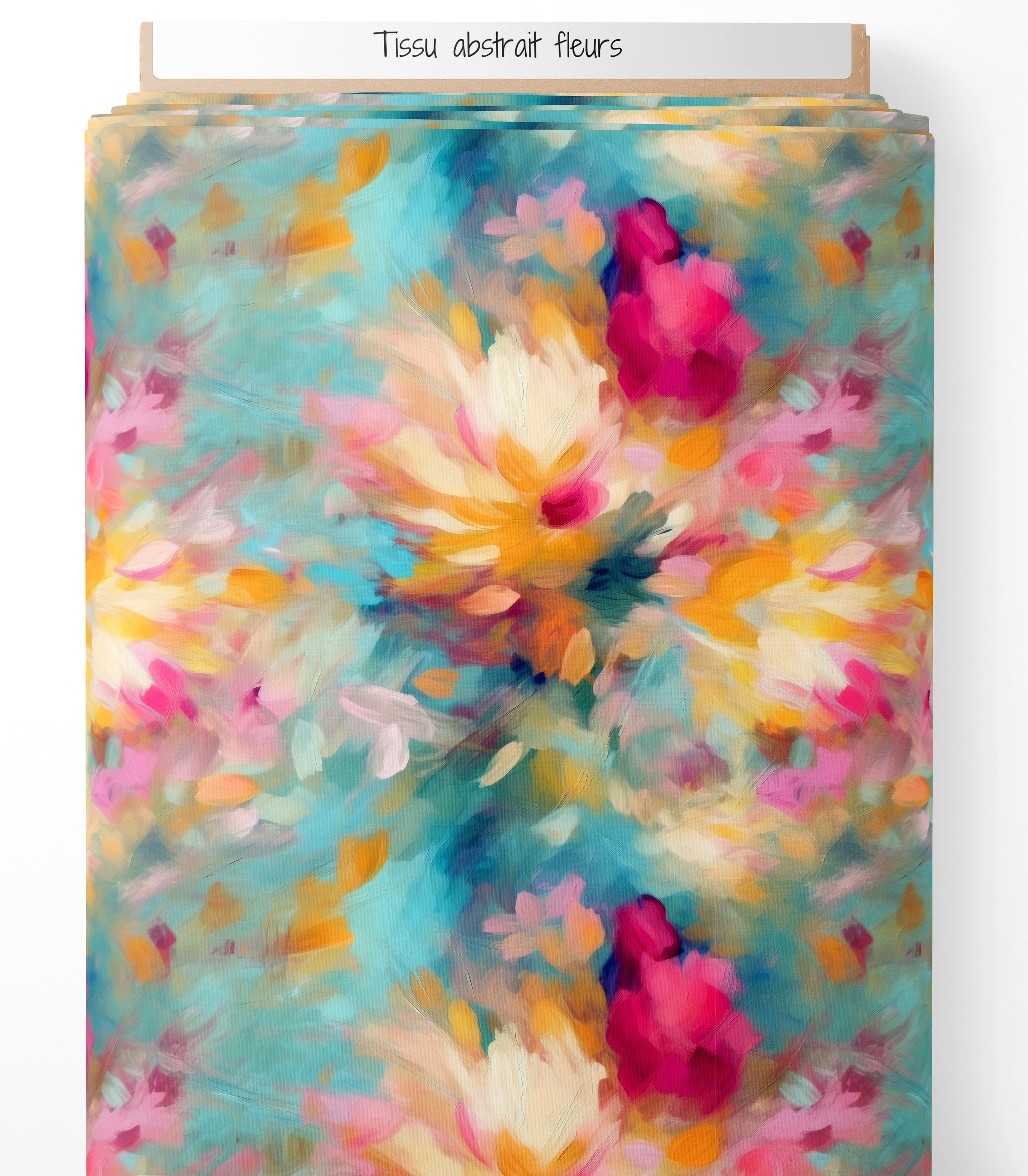 Tissu - Abstrait fleurs