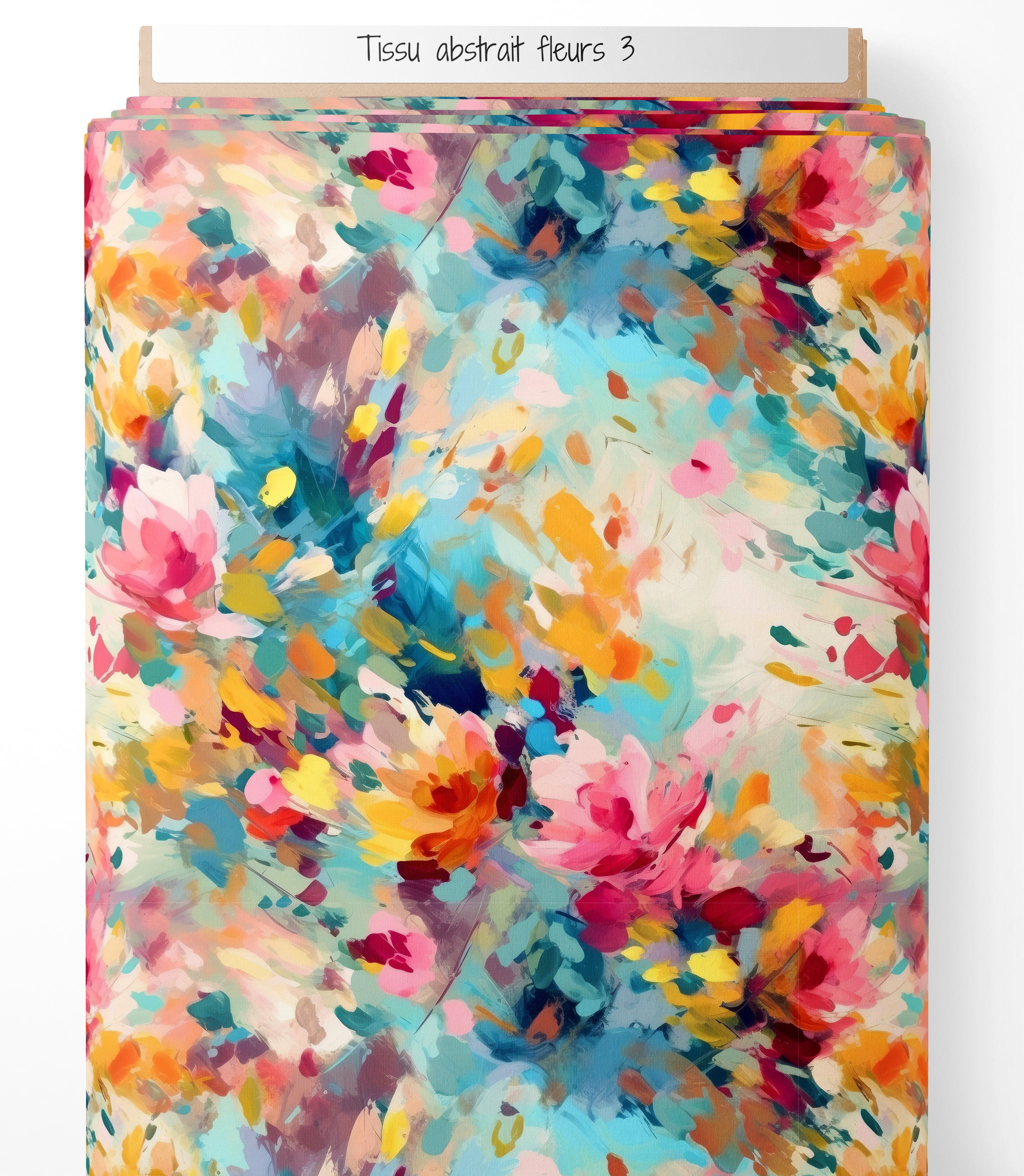 Tissu - Abstrait fleurs 3