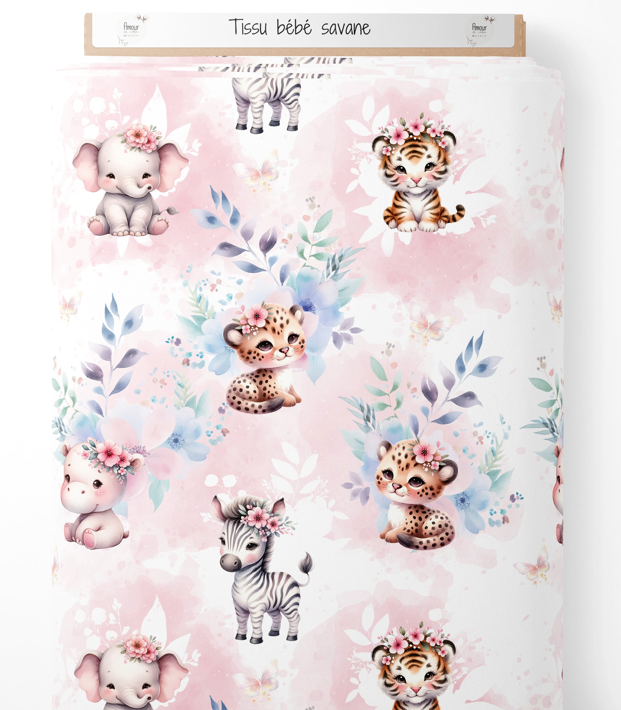 Tissu - Bébé savane