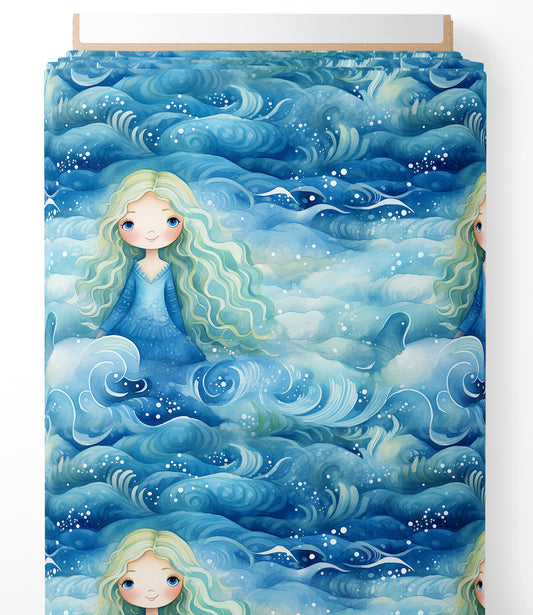 Tissu - Fille neige